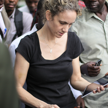 WCS Emma Stokes of WCS works during ivory survey in Congo